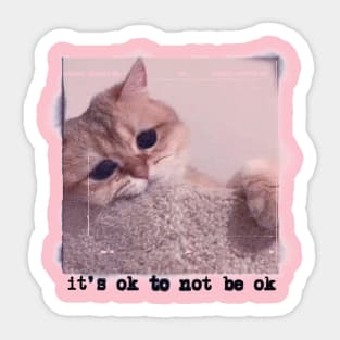 Sad Cat Sticker